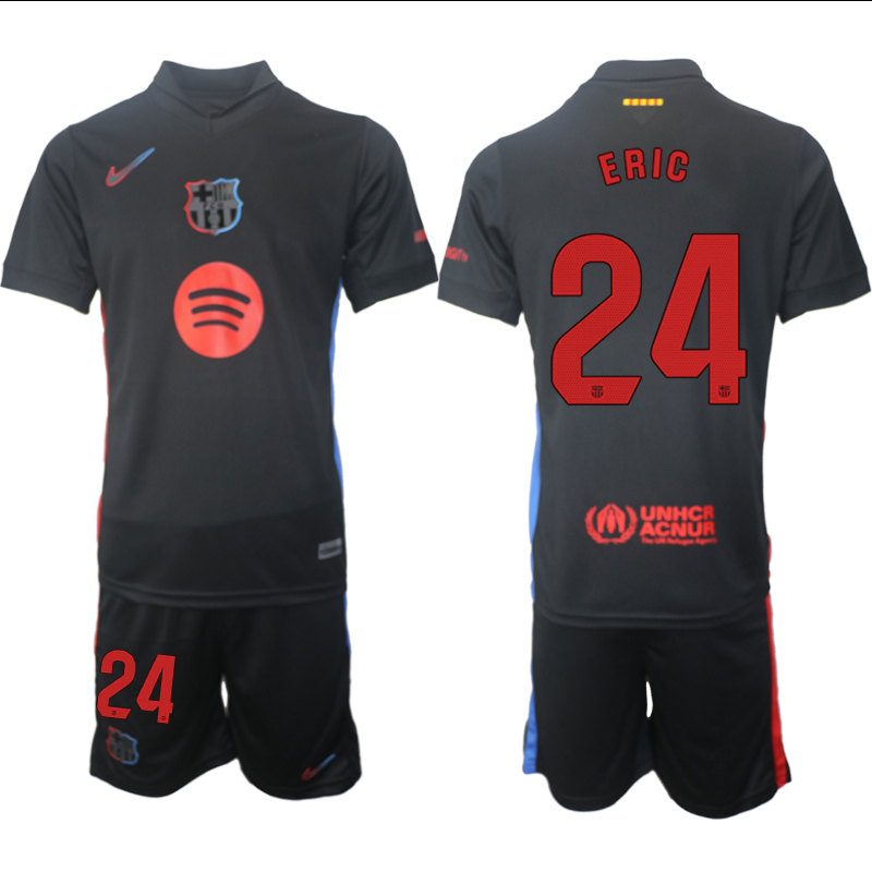 Men 2024-2025 Club Barcelona away Black #24 Soccer Jersey->barcelona jersey->Soccer Club Jersey